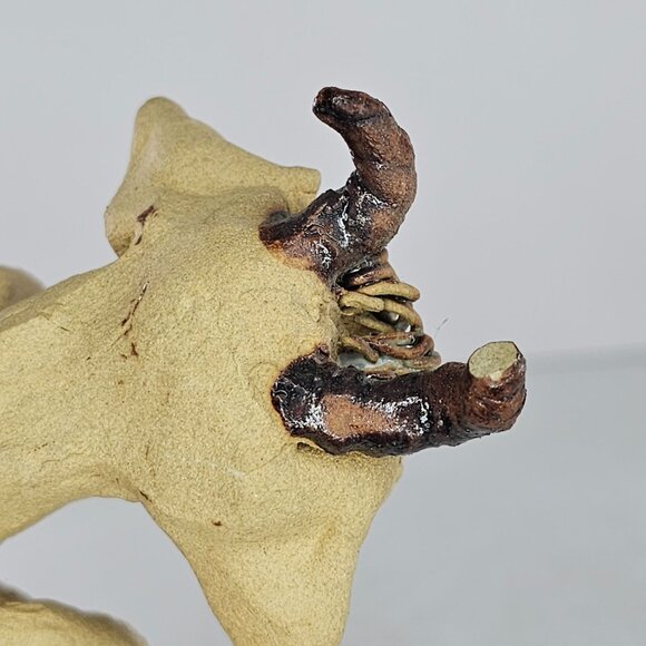 Whimsical Goat Clay Sculpture Pot Hanger Sitter By Kay - Picture 9 of 9